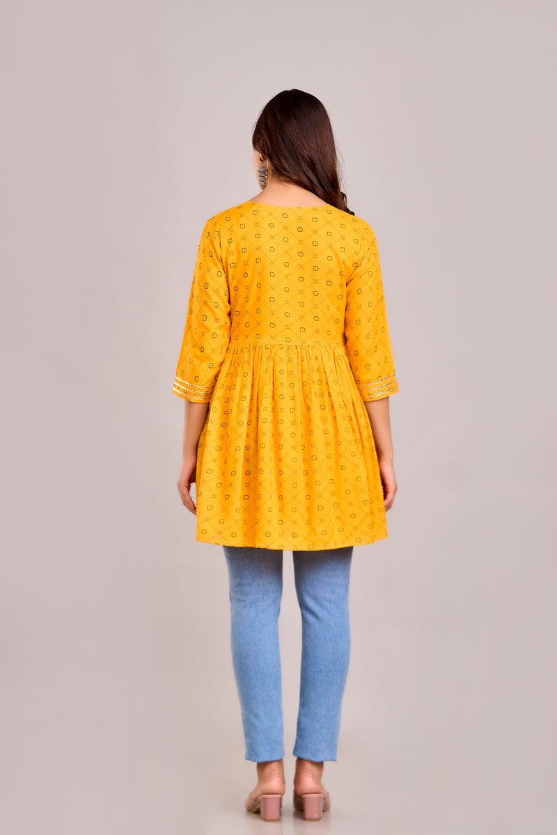 Floral Print Crepe Top