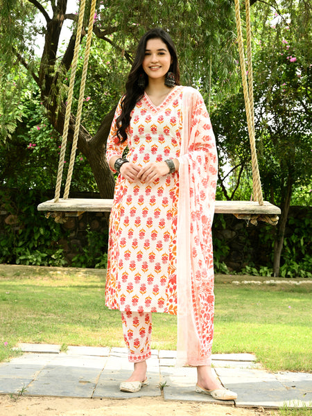 Women Pure Cotton Kurta Pant Set