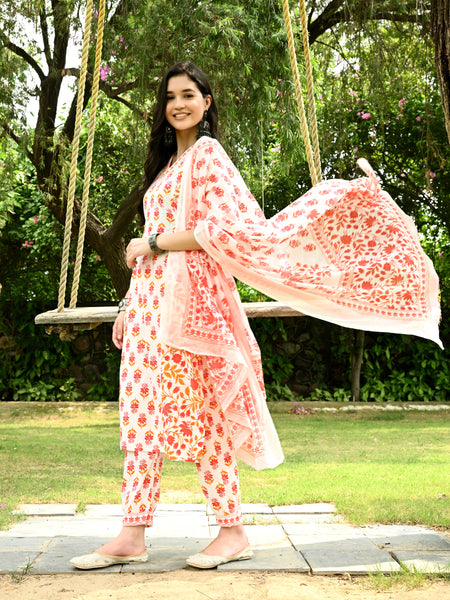 Women Pure Cotton Kurta Pant Set