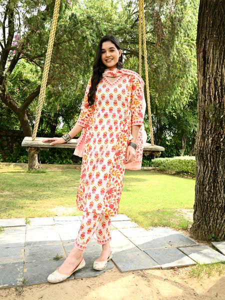 Women Pure Cotton Kurta Pant Set