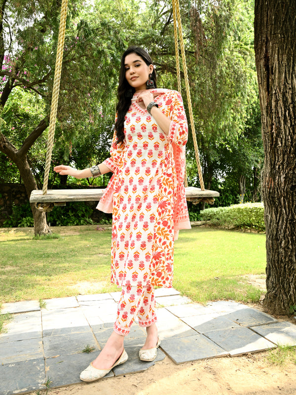 Women Pure Cotton Kurta Pant Set
