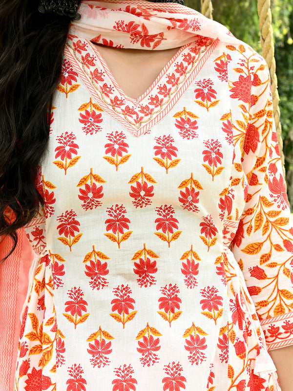 Women Pure Cotton Kurta Pant Set