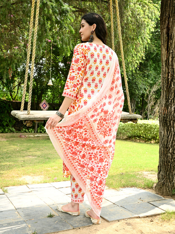 Women Pure Cotton Kurta Pant Set