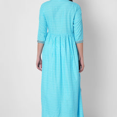 Women Printed Viscose Rayon Flared Kurta