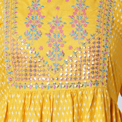 Women Printed Viscose Rayon Flared Kurta
