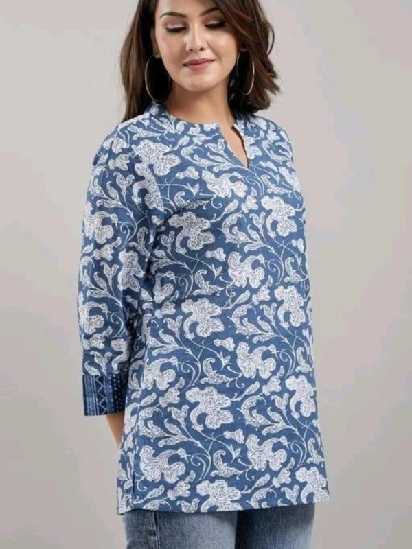 Bairaj Cotton Jaal Printed Regular Wear Women Top