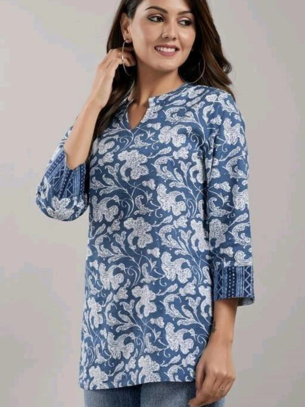 Bairaj Cotton Jaal Printed Regular Wear Women Top