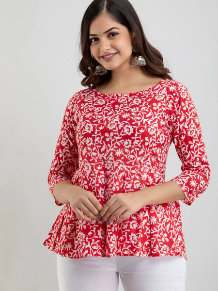 Watermelon Red Aline Top