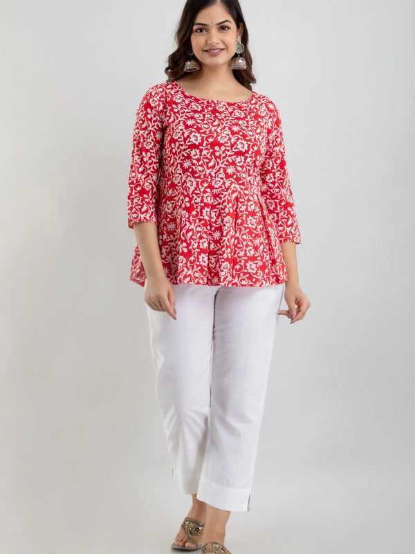 Watermelon Red Aline Top