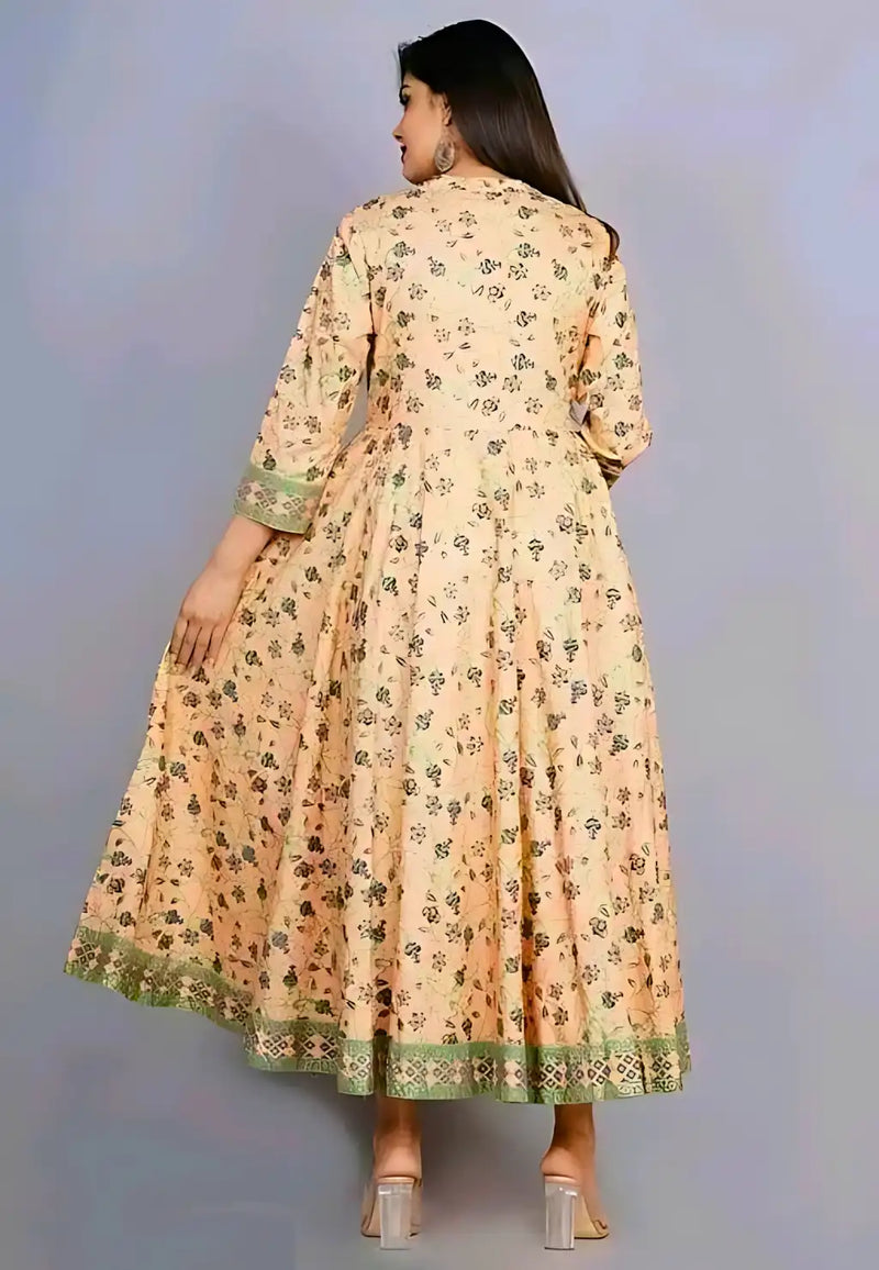 Designer Anarkali Coral Gown