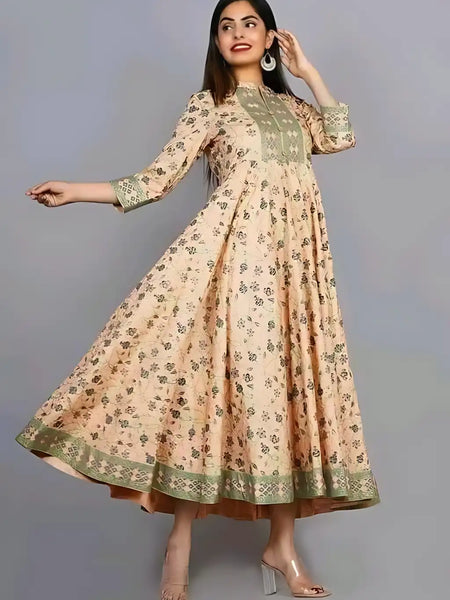 Designer Anarkali Coral Gown