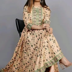 Designer Anarkali Coral Gown