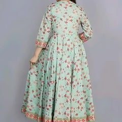 Designer Anarkali Coral Gown