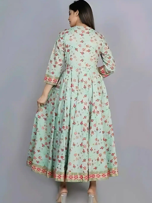 Designer Anarkali Coral Gown