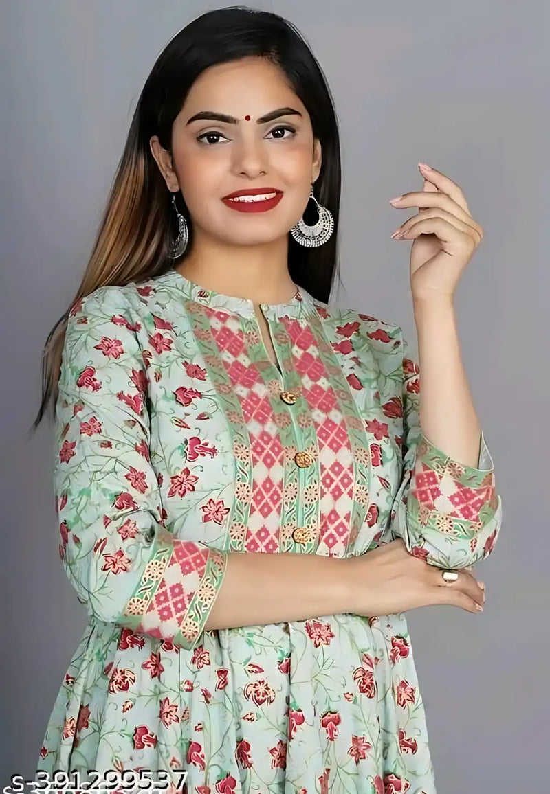 Designer Anarkali Coral Gown