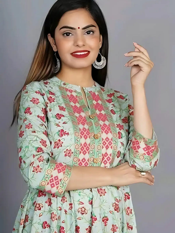 Designer Anarkali Coral Gown