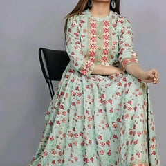 Designer Anarkali Coral Gown