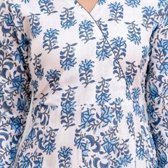 Bairaj Printed Kali Women Kurta Pyjama Dupatta Set in Viscose Rayon