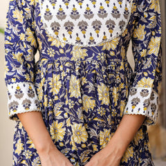 Bairaj Printed Women Anarkali Kurta Pyjama Dupatta Set in Viscose Rayon