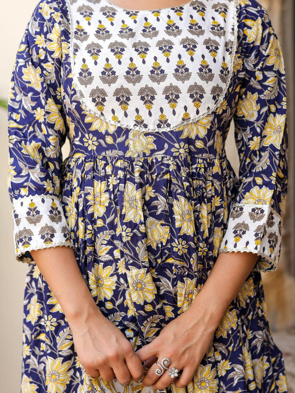 Bairaj Printed Women Anarkali Kurta Pyjama Dupatta Set in Viscose Rayon