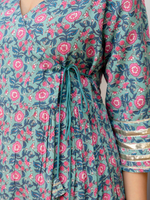 Bairaj Rama Designer Women Anarkali Kurta With Dupatta Set