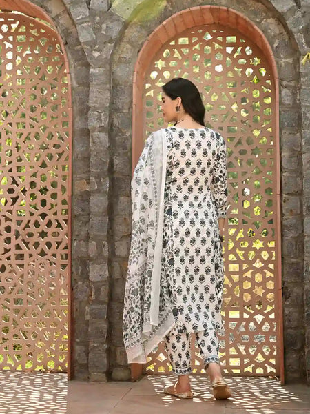 Grey Nyra Cut Suit Set