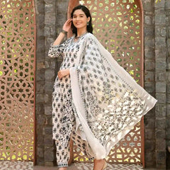 Grey Nyra Cut Suit Set