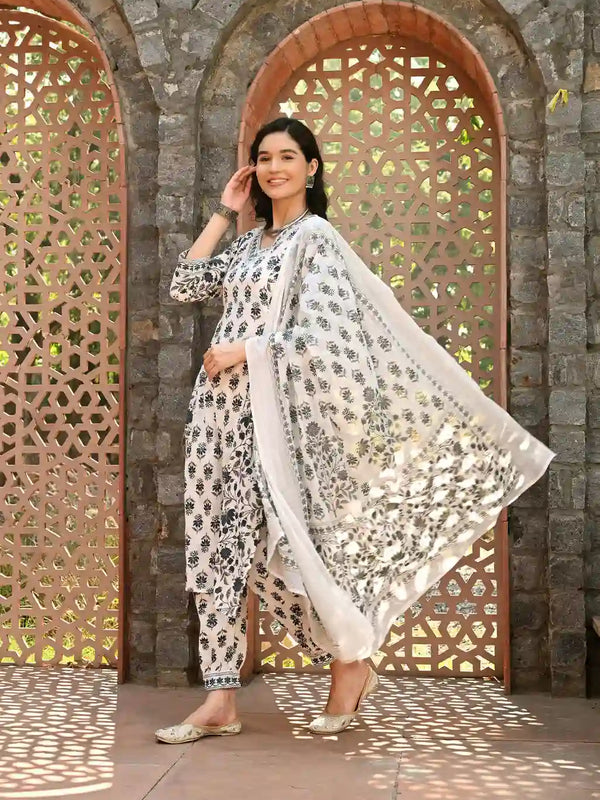Grey Nyra Cut Suit Set