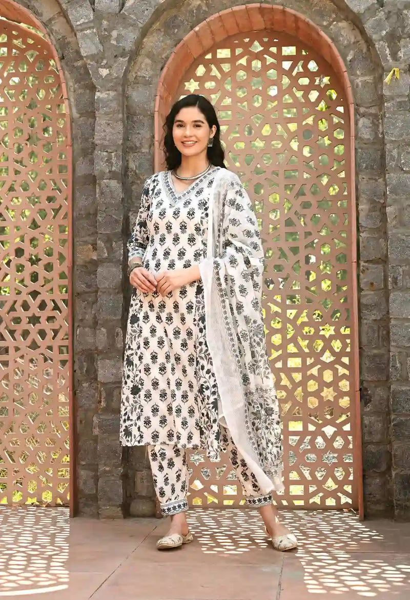 Grey Nyra Cut Suit Set