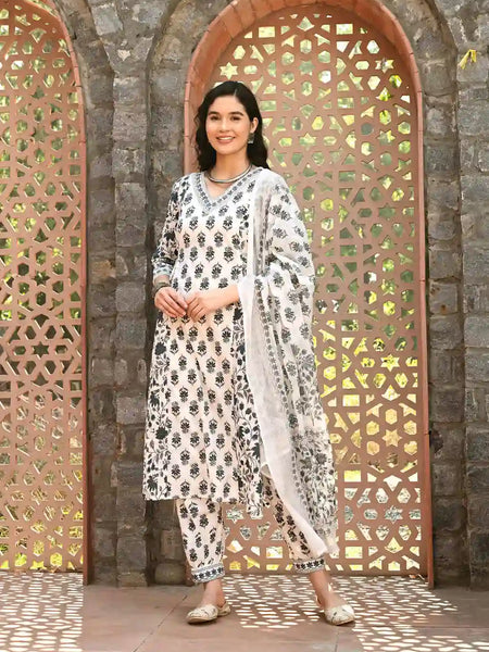 Grey Nyra Cut Suit Set