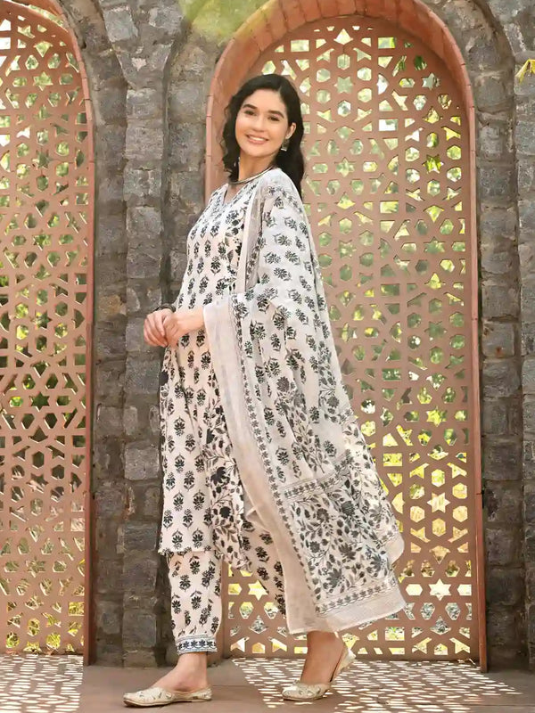 Grey Nyra Cut Suit Set