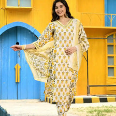 Yellow Nyra Cut Suit Set