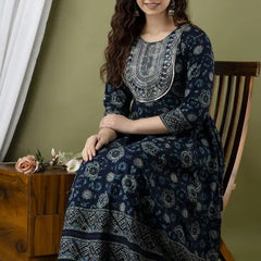Women’s Stylish Flared All-Over Printed Anarkali Kurta