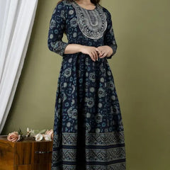 Women’s Stylish Flared All-Over Printed Anarkali Kurta